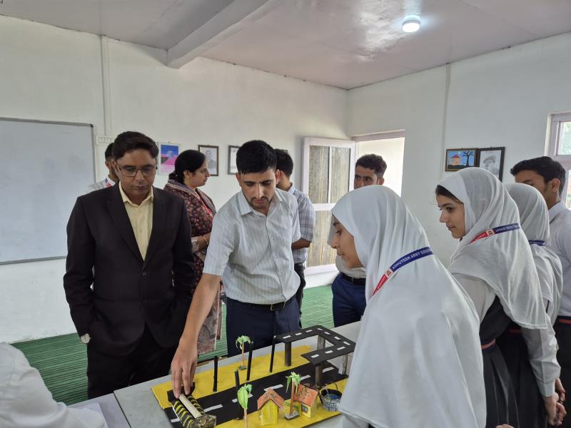 Students Showcasing Their Projects during Bharti Airtel Foundation Visit