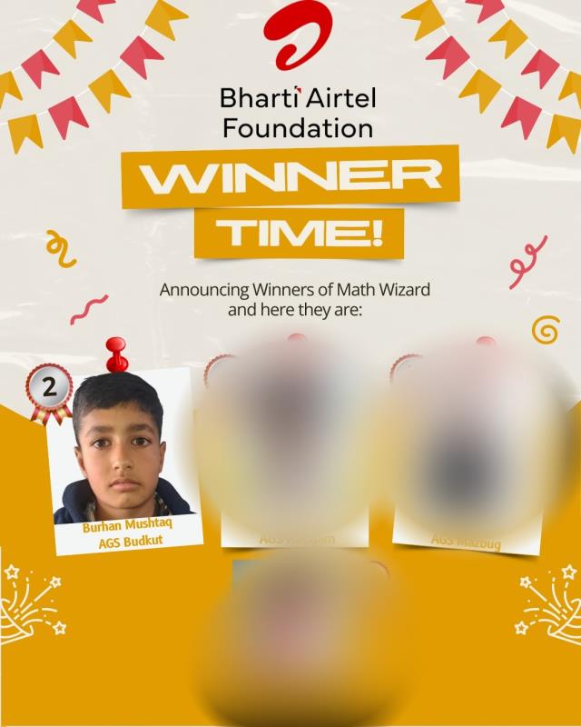 Proud Moment for Our School | 2nd Position in Math Wizard Competition by Bharti Airtel Foundation