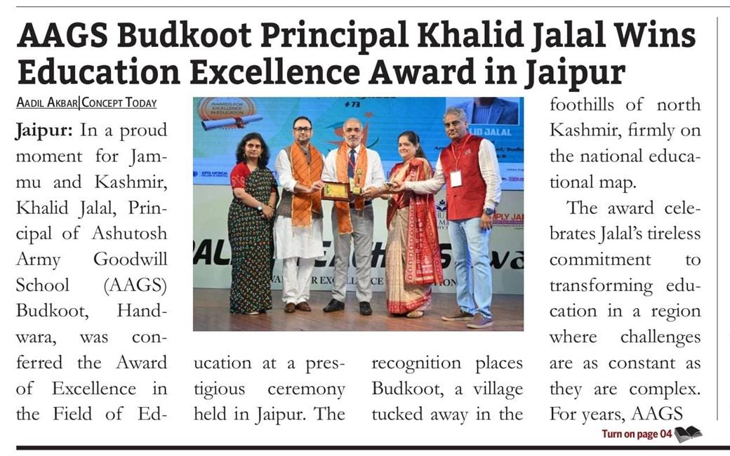 Principal Khalid Jalal Wins Education Excellence Award