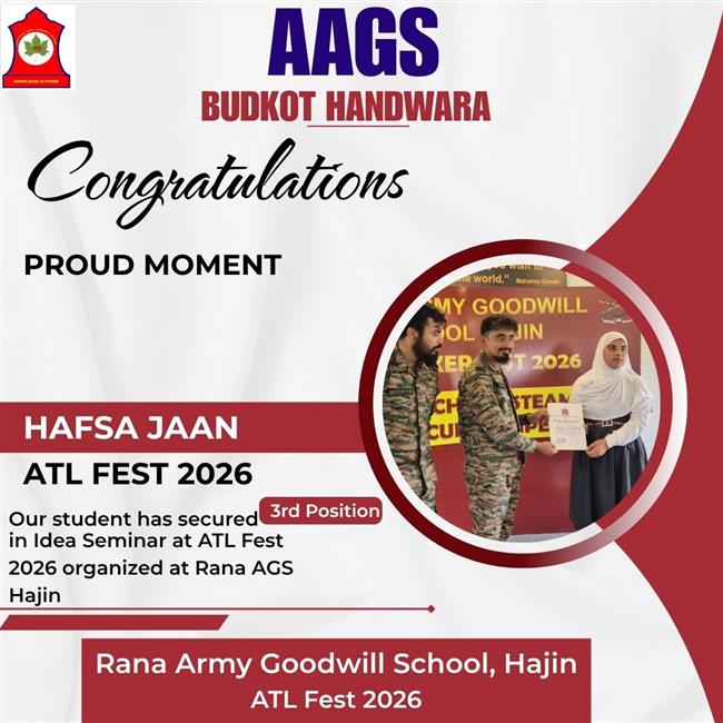 Hafsa Jan Secures 3rd Position at ATL Fest 2026
